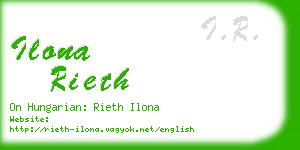 ilona rieth business card